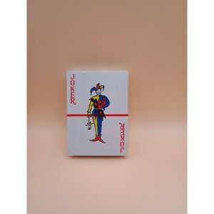 Vintage Style Playing Cards Sealed Deck Classic Joker Blue Geometric Back